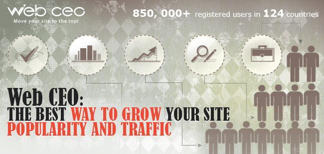 Web CEO: The best way to grow your site popularity and traffic