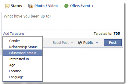 target your facebook post