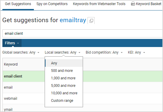 Keyword-research-filter-settings