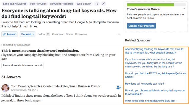 How to find long tail keywords with free tools