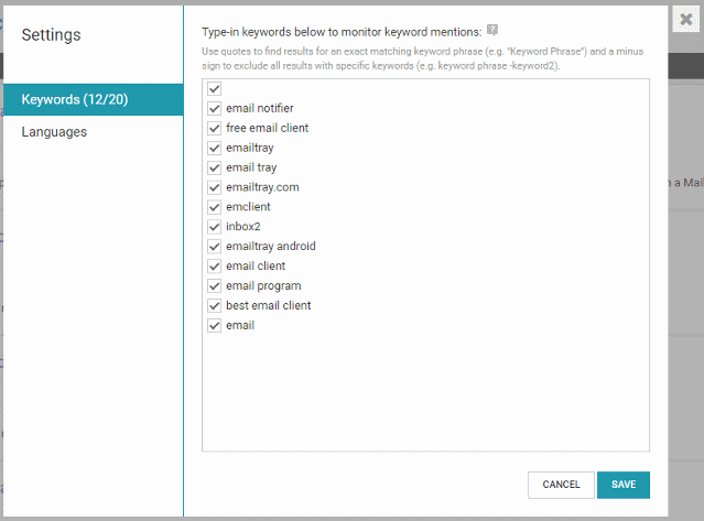 Track your online brand mentions.