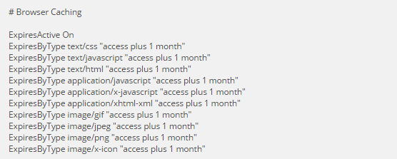 Enable caching to make your web pages load faster.