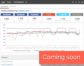 Click to enlarge the Social Tracker preview social buzz tracker for online reputation management