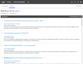 Click to enlarge the Web Buzz Monitoring preview social buzz tracker for online reputation management